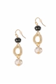 Black Link Drop Earrings