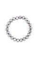 Set of 2 Silver Glass Beads Bracelets