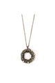 Interwined Antique Gold Diamante Pendant Necklace