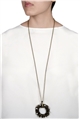 Interwined Antique Gold Diamante Pendant Necklace