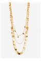 Gold Shimmer Coins Layered Necklace