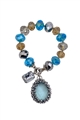 Aqua Stone Drop Bracelet