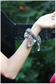 Clear Crystal Flakes Charm Bracelet