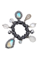 Clear Crystal Flakes Charm Bracelet