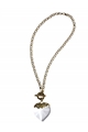 Heart Glass Chain Pendant Necklace