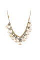 Crystal Drops Princess Antique Gold Choker Necklace