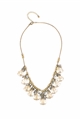 Crystal Drops Princess Antique Gold Choker Necklace