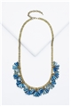 Aqua Crystal Bib Necklace