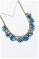 Aqua Crystal Bib Necklace